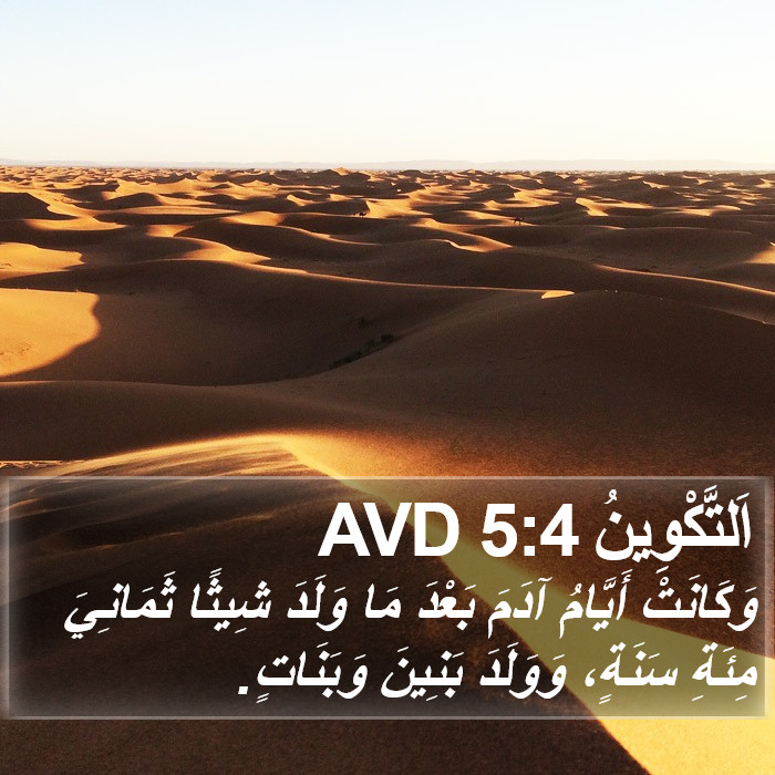 اَلتَّكْوِينُ 5:4 AVD Bible Study