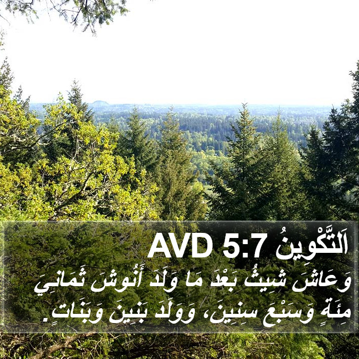 اَلتَّكْوِينُ 5:7 AVD Bible Study