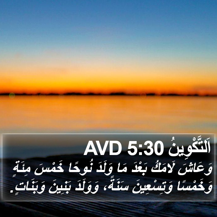 اَلتَّكْوِينُ 5:30 AVD Bible Study