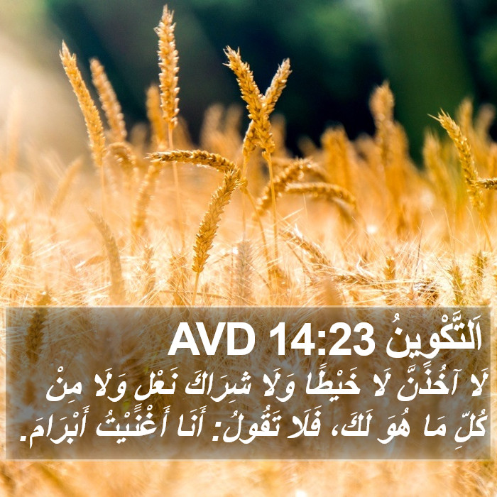 اَلتَّكْوِينُ 14:23 AVD Bible Study