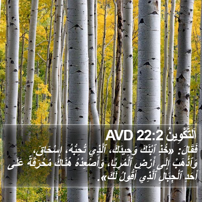 اَلتَّكْوِينُ 22:2 AVD Bible Study