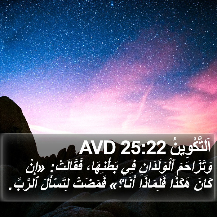 اَلتَّكْوِينُ 25:22 AVD Bible Study