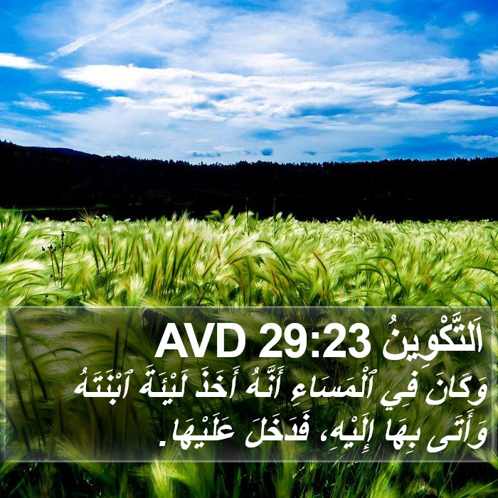 اَلتَّكْوِينُ 29:23 AVD Bible Study