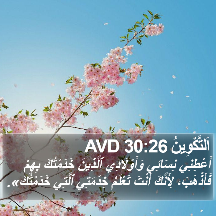 اَلتَّكْوِينُ 30:26 AVD Bible Study