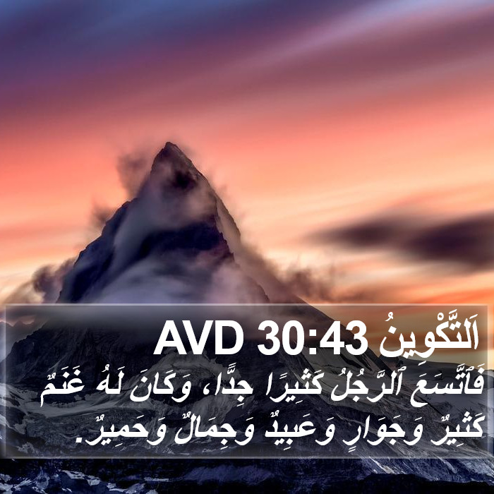 اَلتَّكْوِينُ 30:43 AVD Bible Study