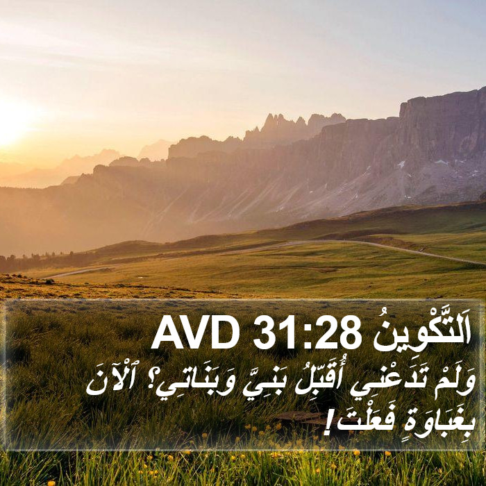 اَلتَّكْوِينُ 31:28 AVD Bible Study
