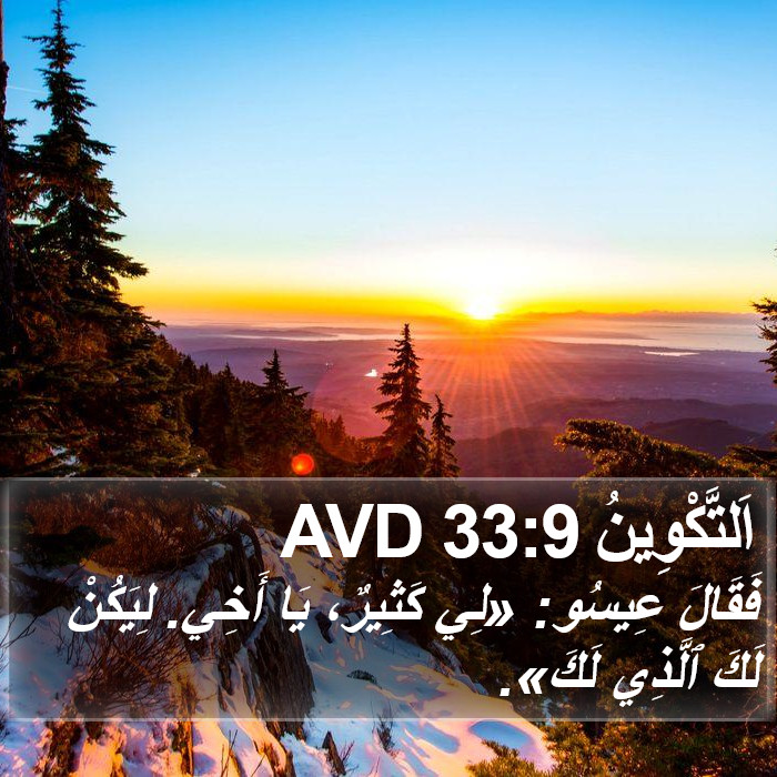 اَلتَّكْوِينُ 33:9 AVD Bible Study