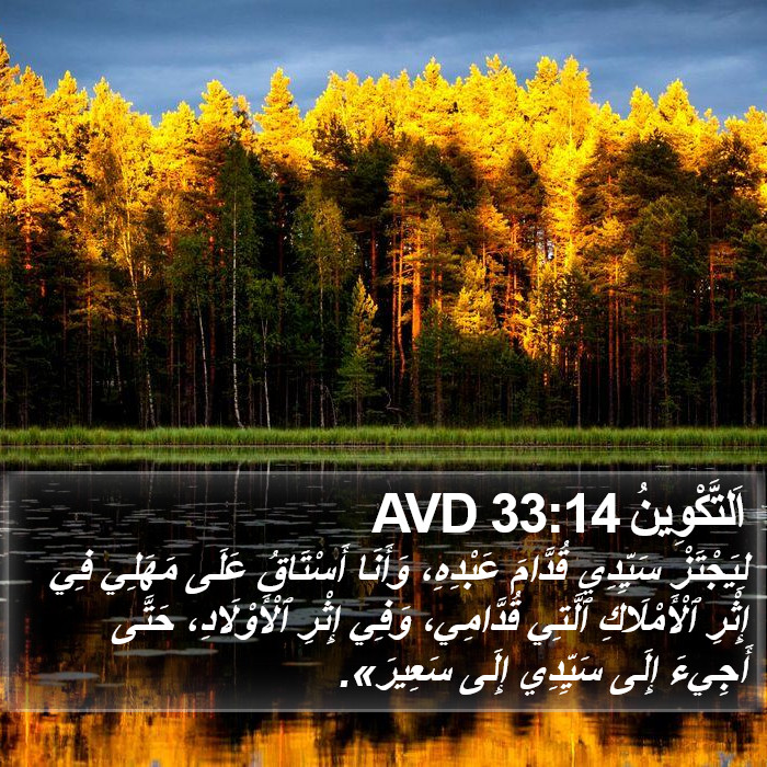 اَلتَّكْوِينُ 33:14 AVD Bible Study