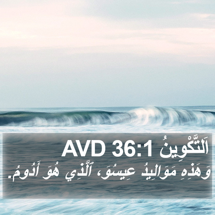 اَلتَّكْوِينُ 36:1 AVD Bible Study