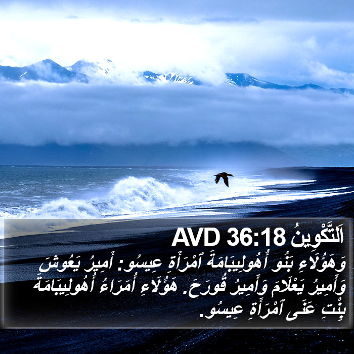 اَلتَّكْوِينُ 36:18 AVD Bible Study