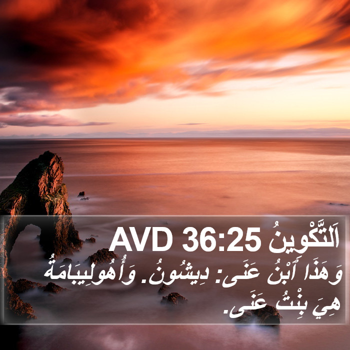 اَلتَّكْوِينُ 36:25 AVD Bible Study