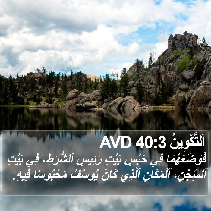 اَلتَّكْوِينُ 40:3 AVD Bible Study