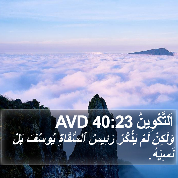 اَلتَّكْوِينُ 40:23 AVD Bible Study