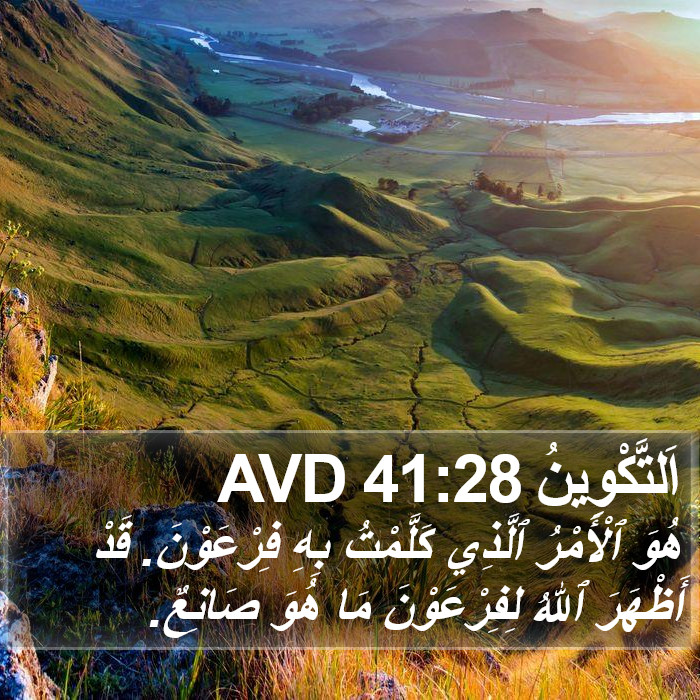 اَلتَّكْوِينُ 41:28 AVD Bible Study