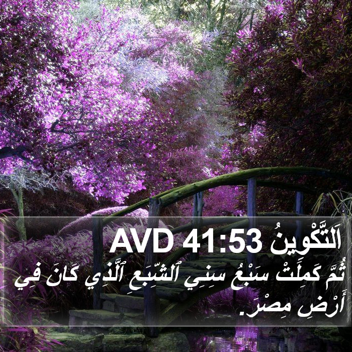اَلتَّكْوِينُ 41:53 AVD Bible Study