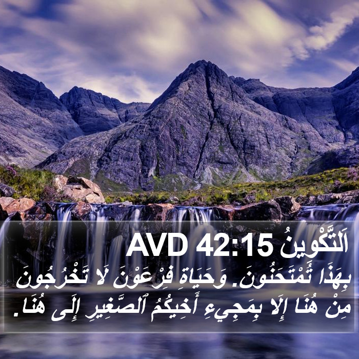 اَلتَّكْوِينُ 42:15 AVD Bible Study