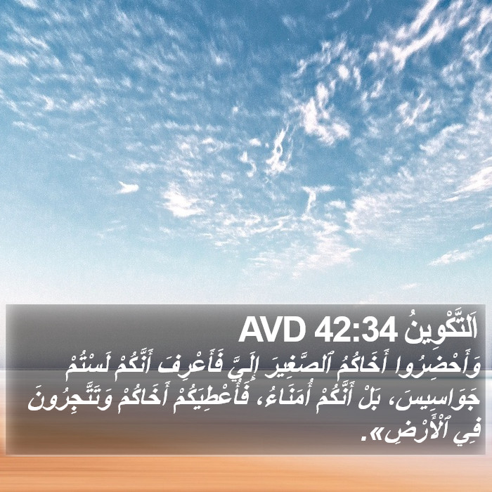 اَلتَّكْوِينُ 42:34 AVD Bible Study