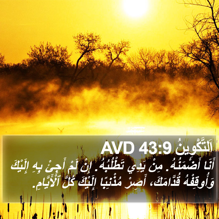 اَلتَّكْوِينُ 43:9 AVD Bible Study