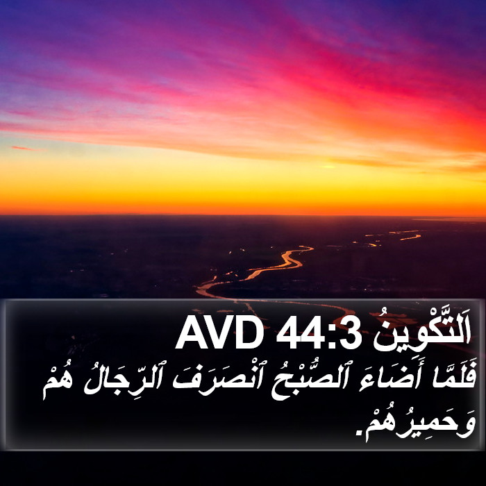 اَلتَّكْوِينُ 44:3 AVD Bible Study