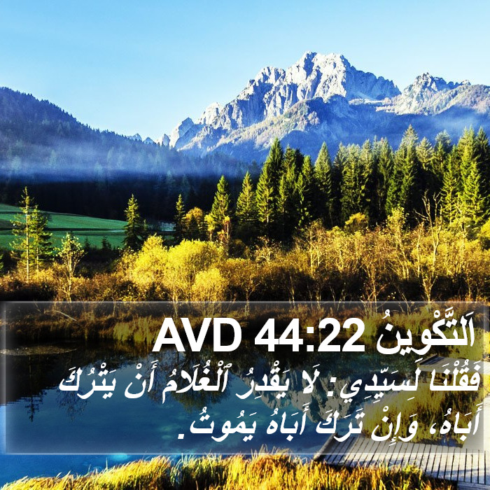 اَلتَّكْوِينُ 44:22 AVD Bible Study