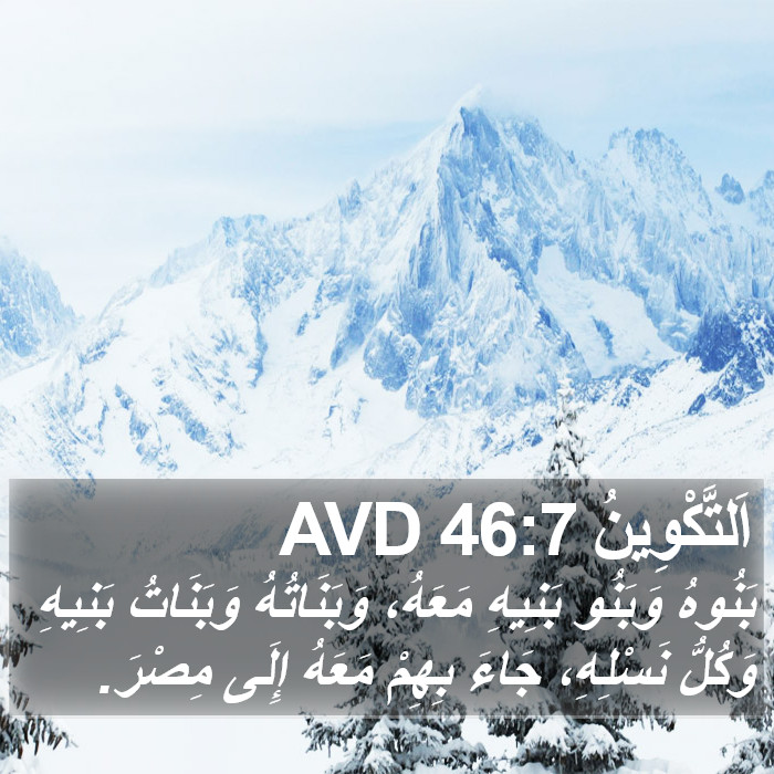 اَلتَّكْوِينُ 46:7 AVD Bible Study