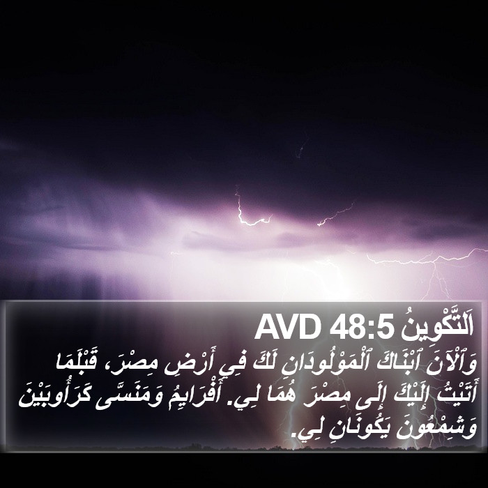 اَلتَّكْوِينُ 48:5 AVD Bible Study