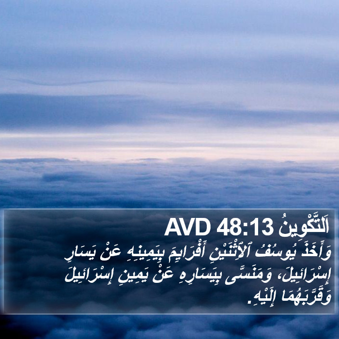 اَلتَّكْوِينُ 48:13 AVD Bible Study