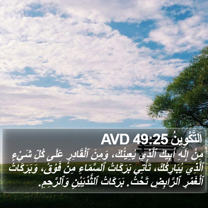 اَلتَّكْوِينُ 49:25 AVD Bible Study