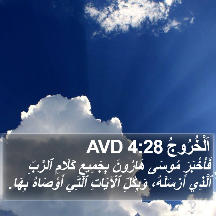 اَلْخُرُوجُ 4:28 AVD Bible Study