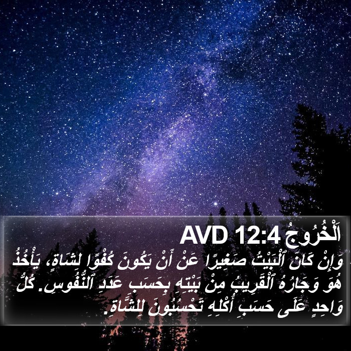 اَلْخُرُوجُ 12:4 AVD Bible Study