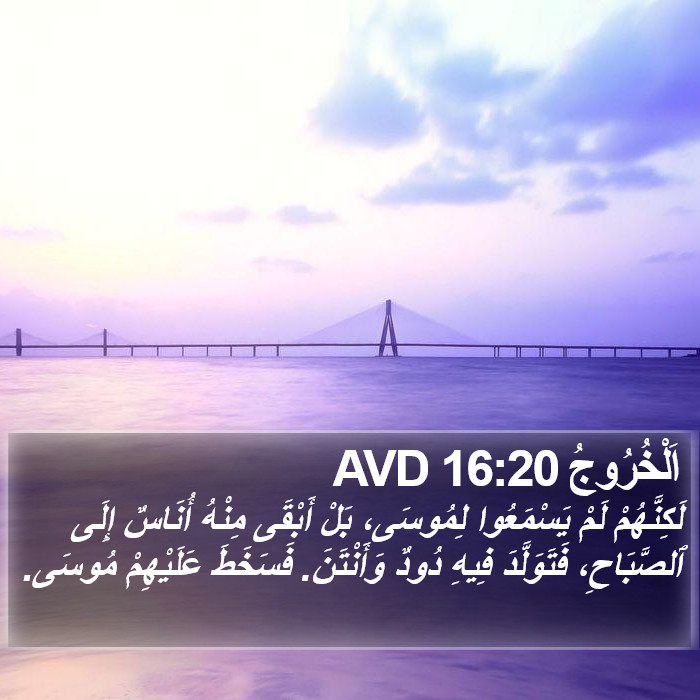 اَلْخُرُوجُ 16:20 AVD Bible Study