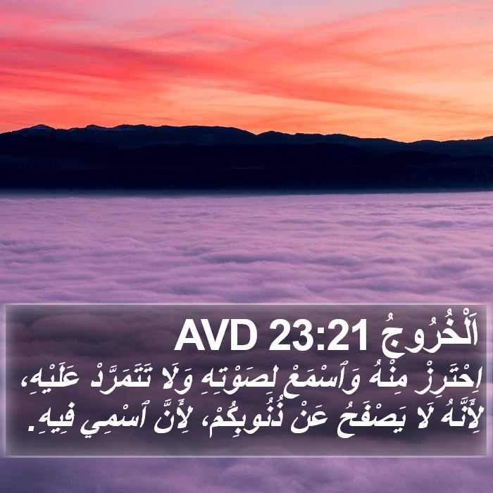 اَلْخُرُوجُ 23:21 AVD Bible Study