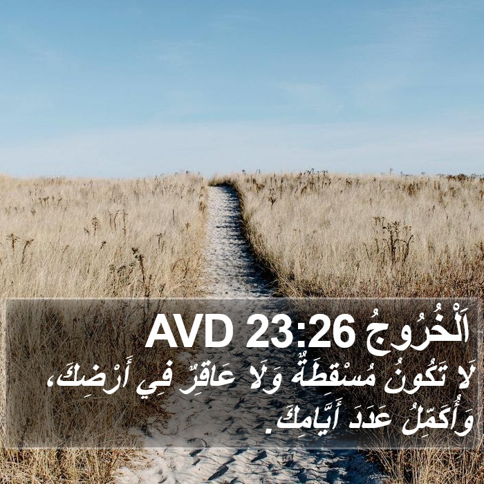 اَلْخُرُوجُ 23:26 AVD Bible Study