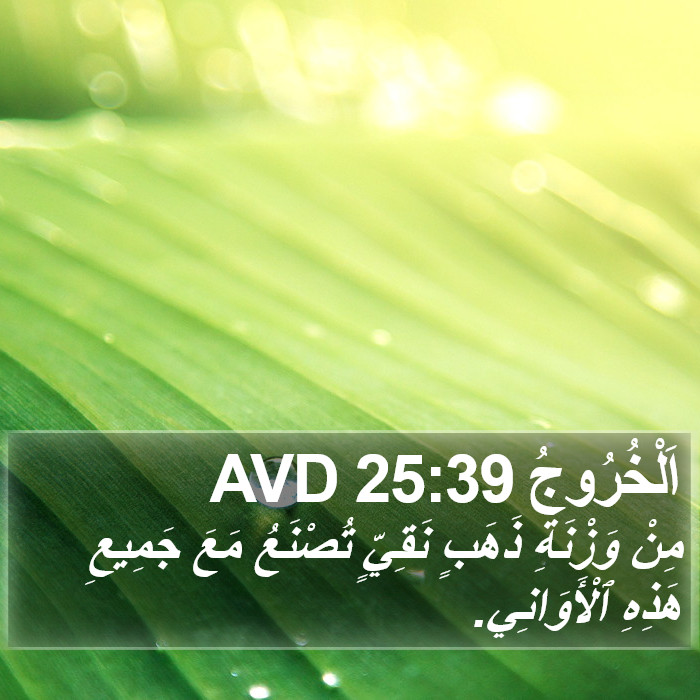 اَلْخُرُوجُ 25:39 AVD Bible Study