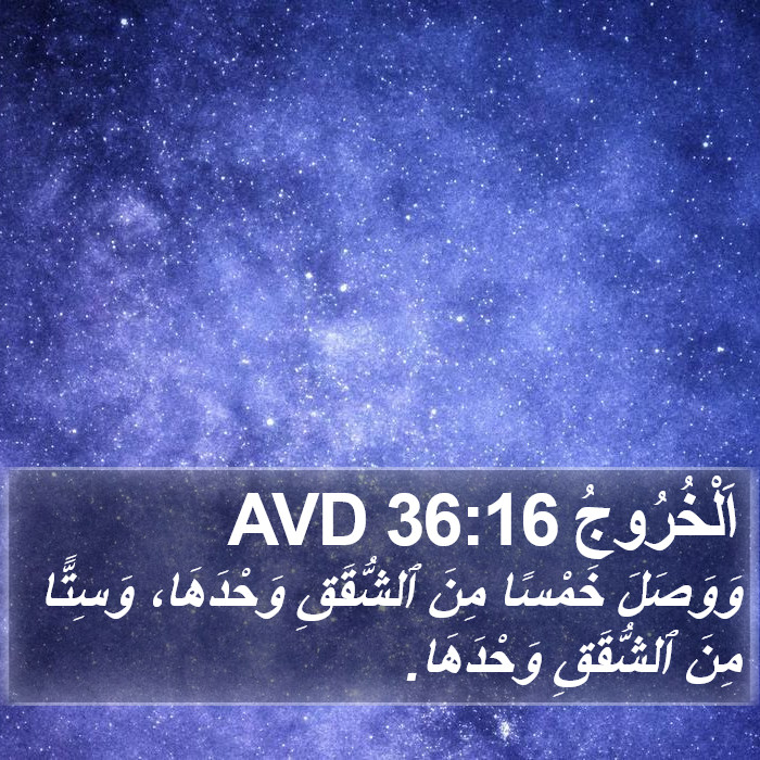 اَلْخُرُوجُ 36:16 AVD Bible Study