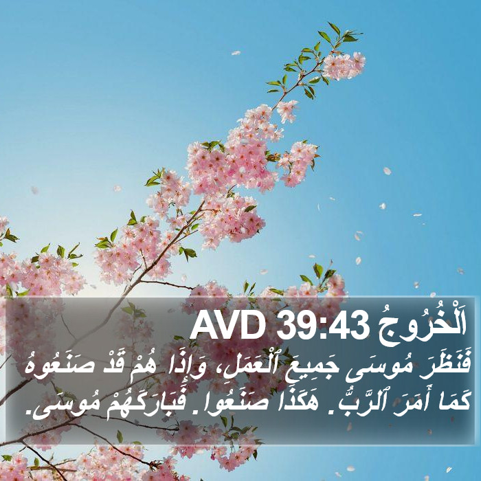 اَلْخُرُوجُ 39:43 AVD Bible Study