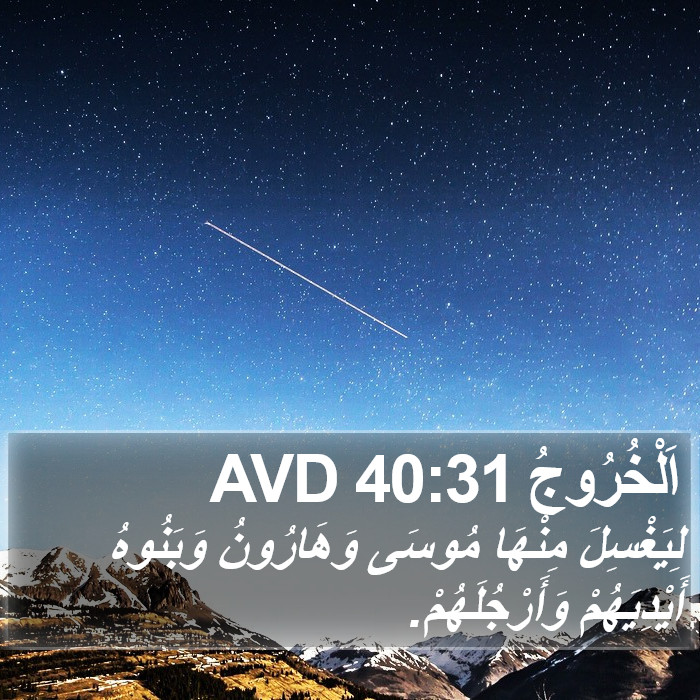 اَلْخُرُوجُ 40:31 AVD Bible Study