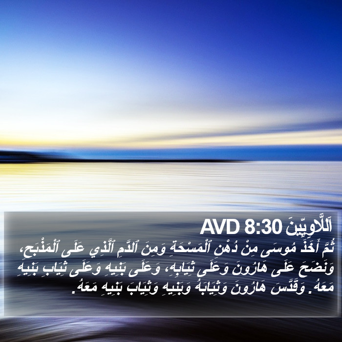 اَللَّاوِيِّينَ 8:30 AVD Bible Study