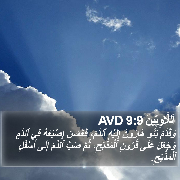 اَللَّاوِيِّينَ 9:9 AVD Bible Study