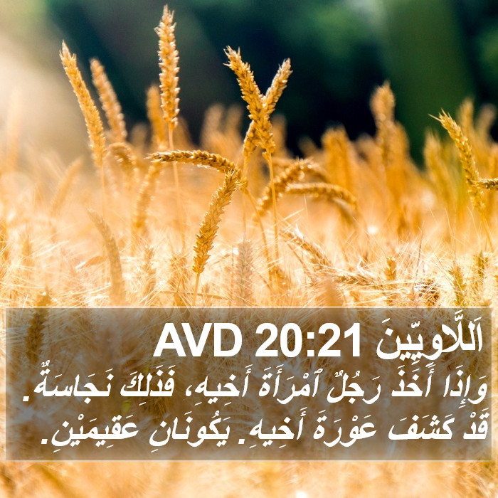 اَللَّاوِيِّينَ 20:21 AVD Bible Study