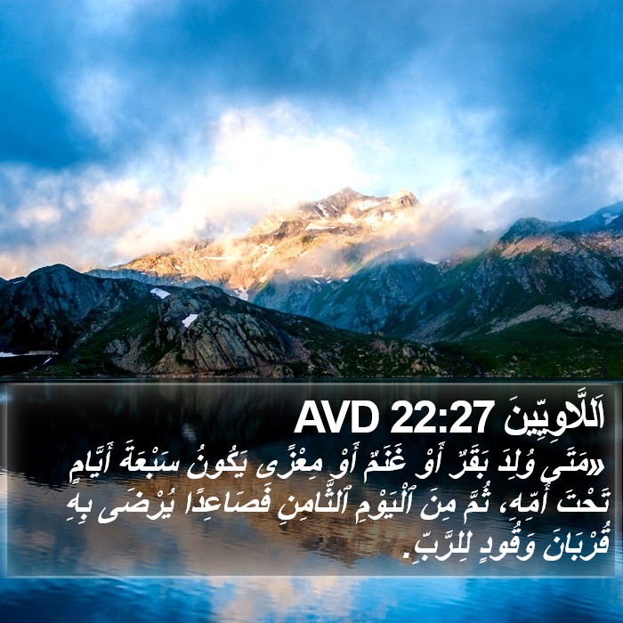 اَللَّاوِيِّينَ 22:27 AVD Bible Study