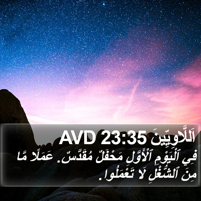 اَللَّاوِيِّينَ 23:35 AVD Bible Study