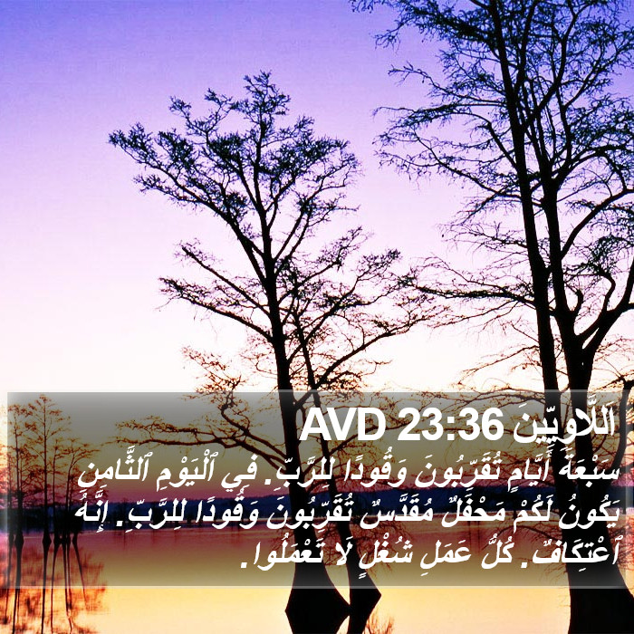 اَللَّاوِيِّينَ 23:36 AVD Bible Study