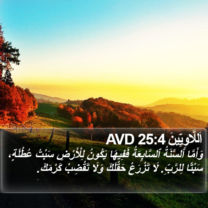 اَللَّاوِيِّينَ 25:4 AVD Bible Study