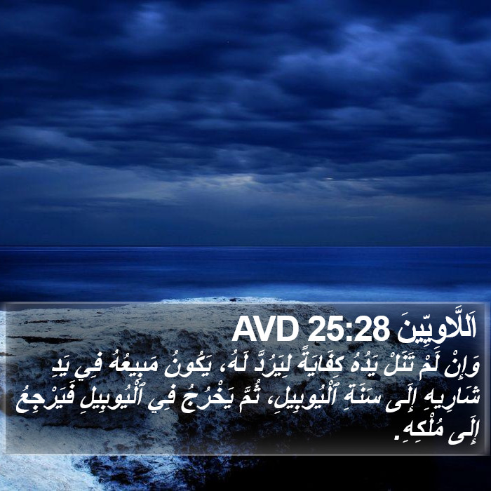اَللَّاوِيِّينَ 25:28 AVD Bible Study