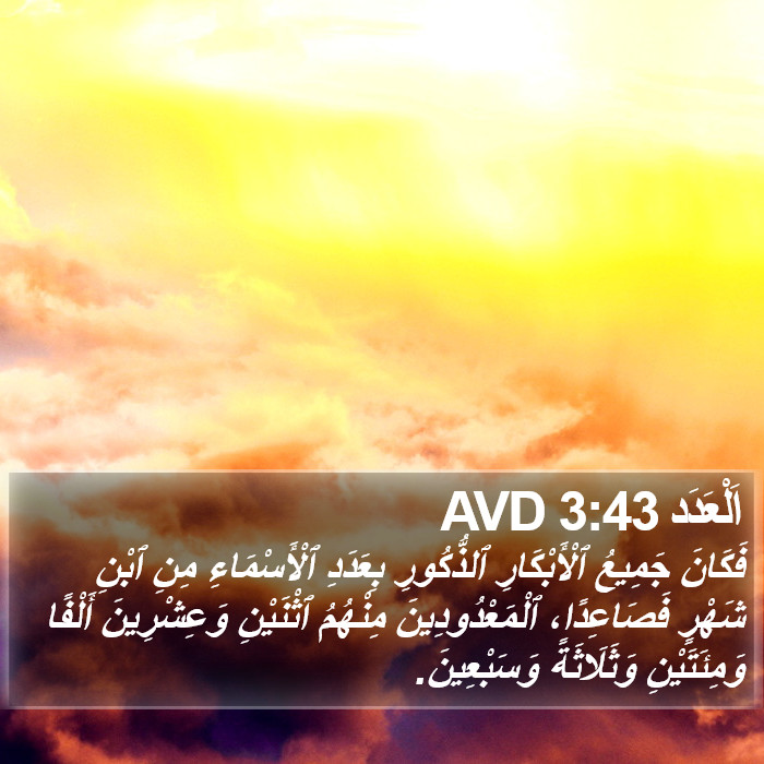 اَلْعَدَد 3:43 AVD Bible Study