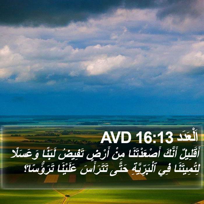 اَلْعَدَد 16:13 AVD Bible Study