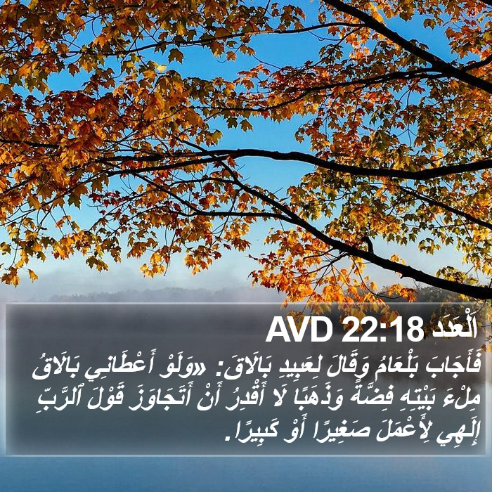 اَلْعَدَد 22:18 AVD Bible Study