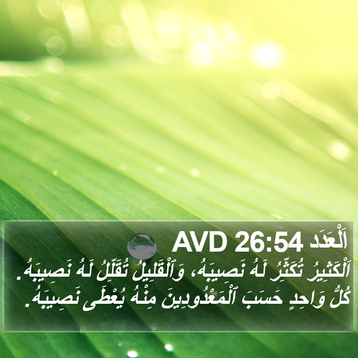 اَلْعَدَد 26:54 AVD Bible Study