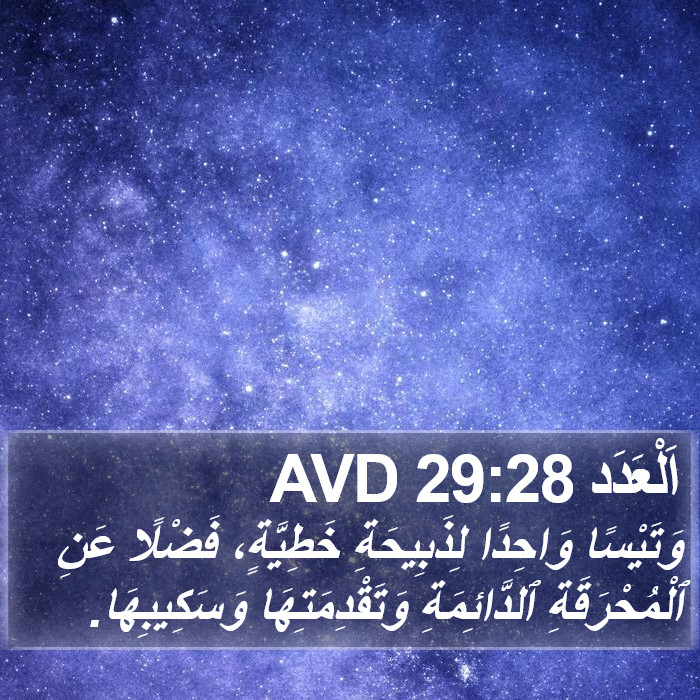 اَلْعَدَد 29:28 AVD Bible Study